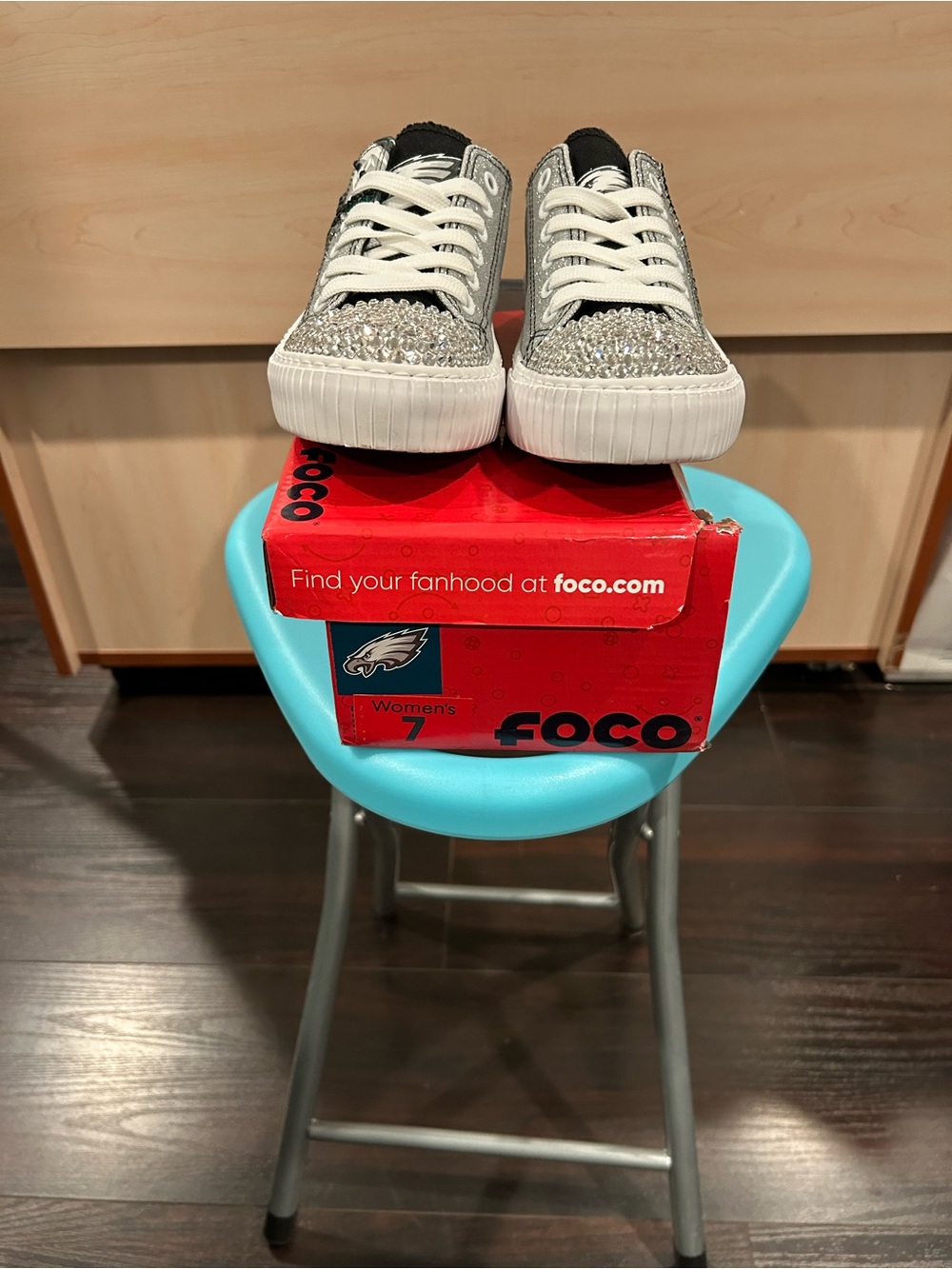 Philadelphia Eagles Rhinestone Sneakers